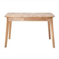 ESSTISCH Ausziehbarer 120-160 cm aus Gummibaumholz 80/75/120-160 cm - Nussbaumfarben, Holz (65/80/75cm) - Calicosy