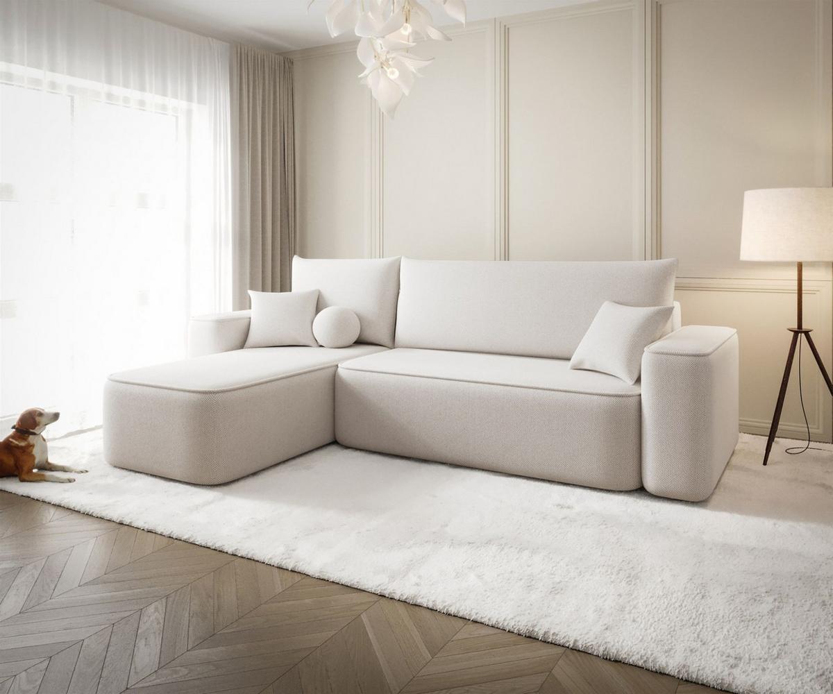ECKSOFA Agepo In Curio - Creme, Holzwerkstoff/Textil (250/150cm) - Fun Möbel