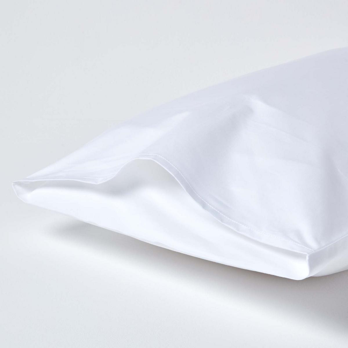 KISSENBEZUG Premium, Ägyptische Baumwolle, Fadendichte 1000 - Weiß, Textil (48/74cm) - Homescapes