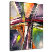 LEINWANDBILD Abstrakt mehrfarbig 80x120cm - Multicolor, Textil (80/120cm) - Feeby