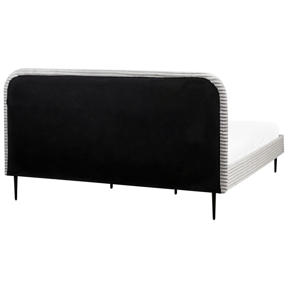 POLSTERBETT mit Lattenrost 180x200 cm Grau Flayat - Hellgrau, Textil (180/200cm) - Beliani