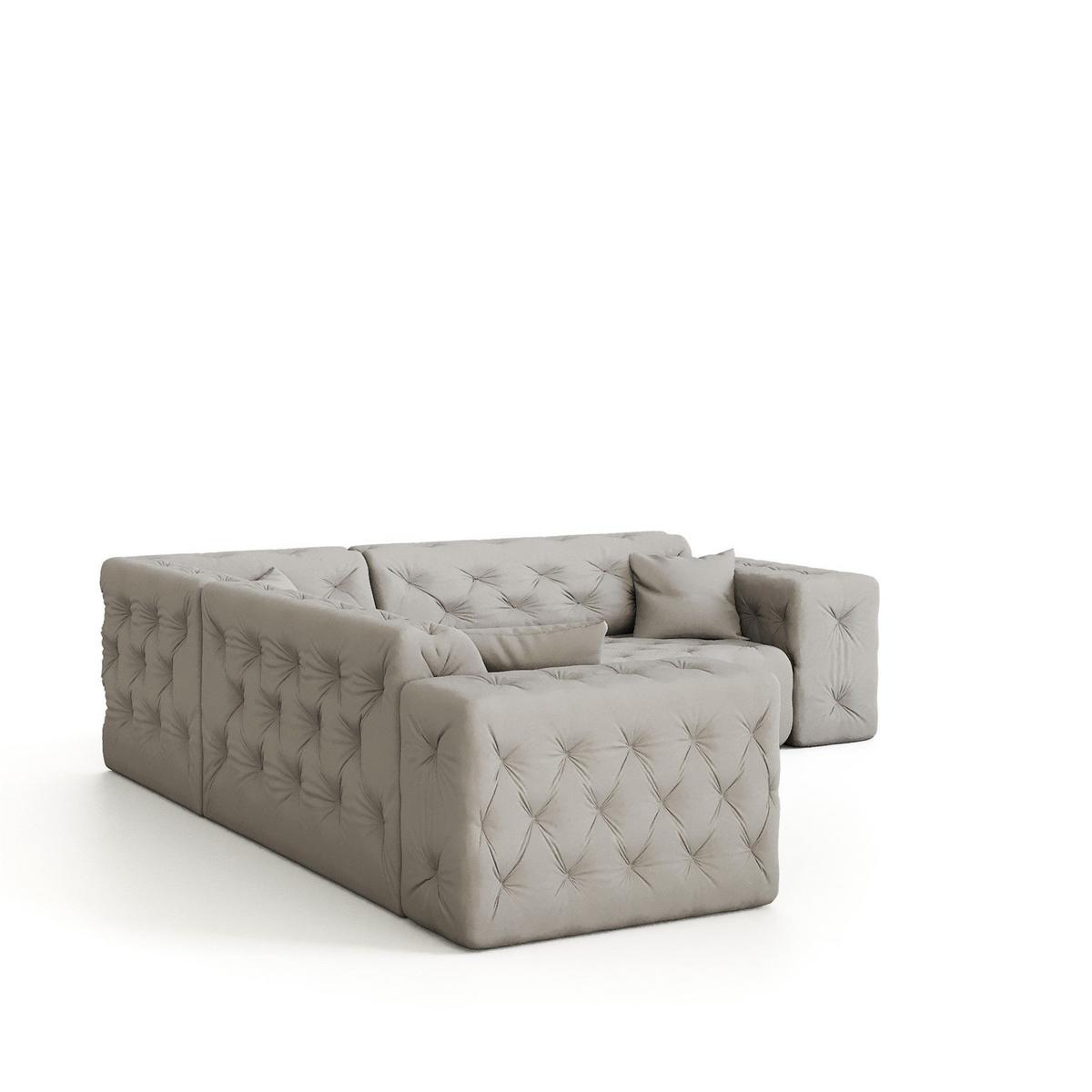 ECKSOFA Chantal - Grün, Holzwerkstoff/Textil (246/246cm) - Fun Möbel
