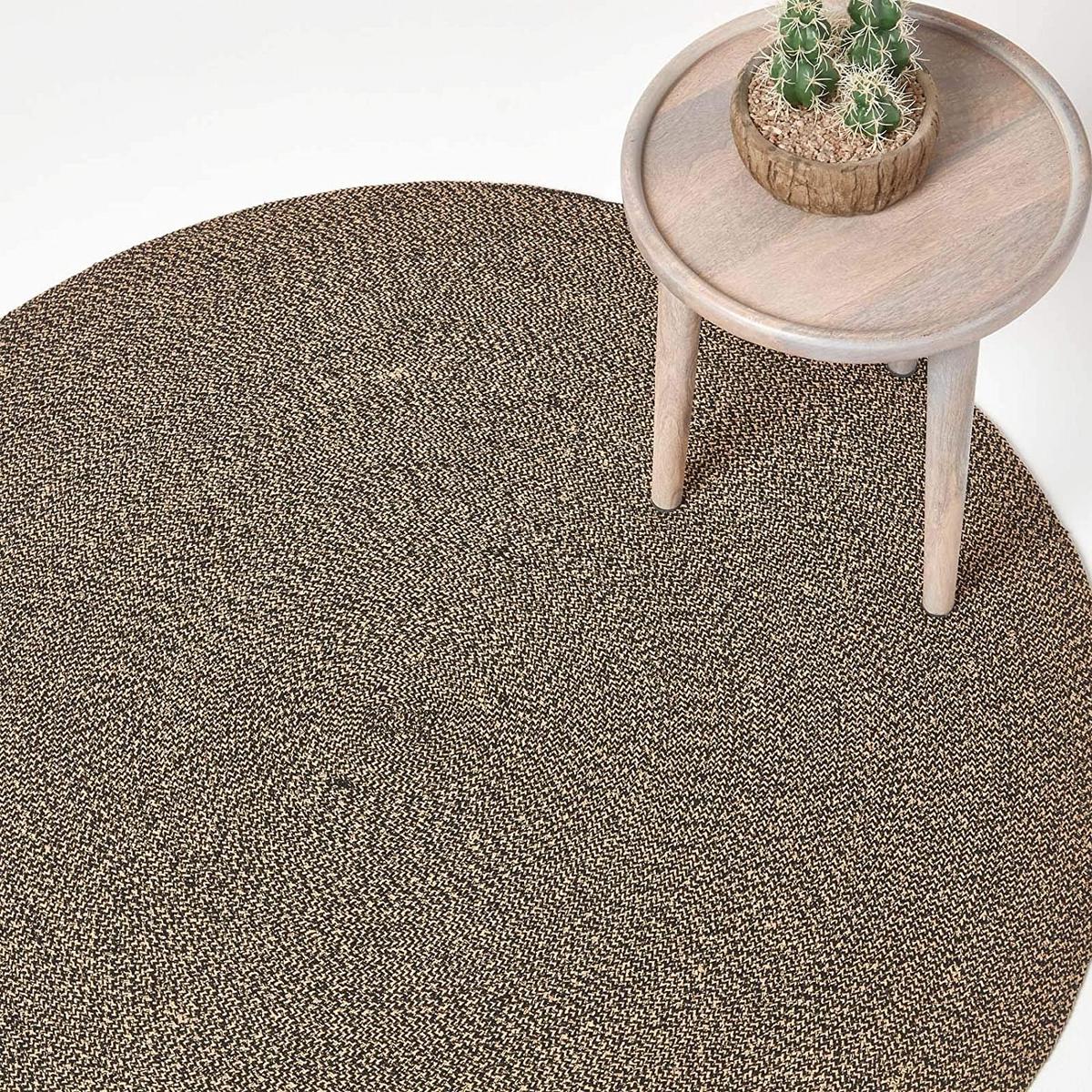 TEPPICH Melange geflochten rund 150 cm - Braun, Textil (150/150cm) - Homescapes