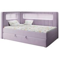 BOXSPRINGBETT JUNIOR GOLD 3 90/200 Violett - linke Seite - Violett, Holz/Textil (90/200cm) - MKS