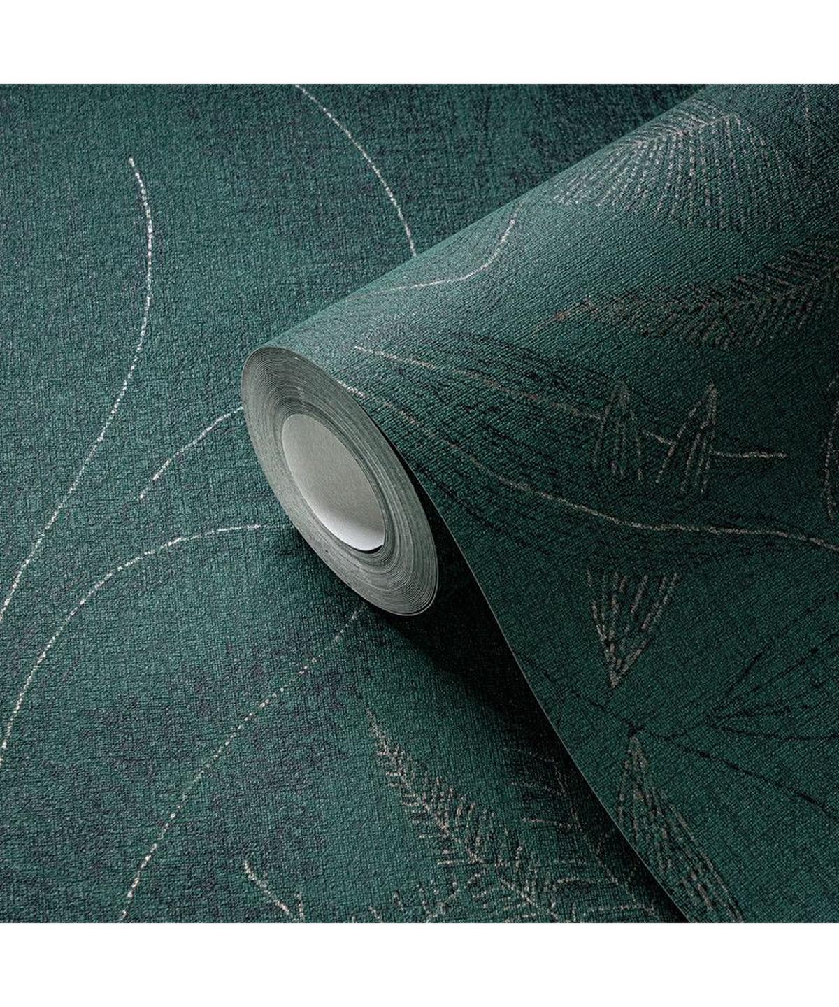 VLIESTAPETE Grün 53/1005 cm - Grün, Textil (53/1cm) - KUNSTLOFT