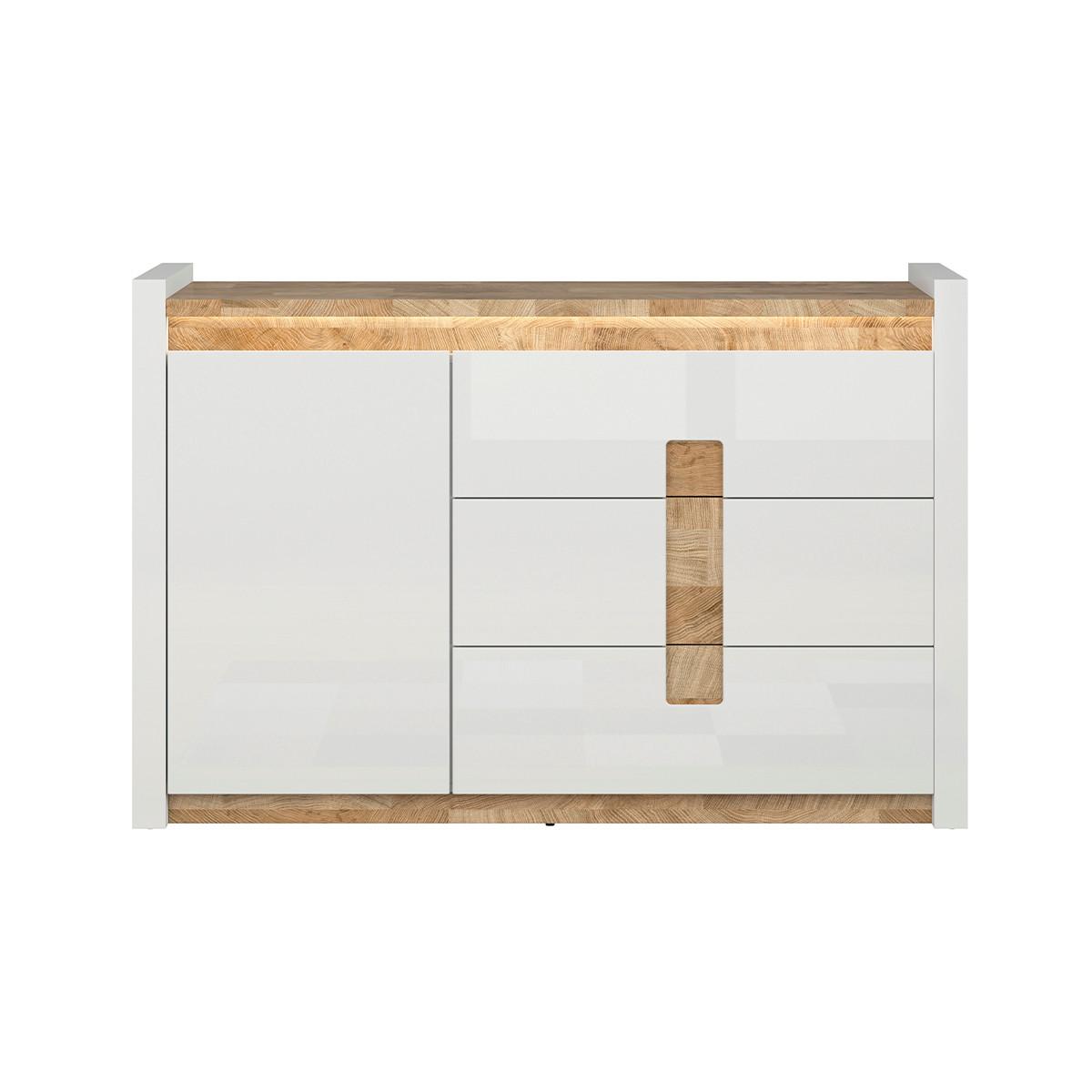 SIDEBOARD Helios Weiß und Holz - Weiß, Holzwerkstoff (147/96.5/41cm) - Petits-meubles