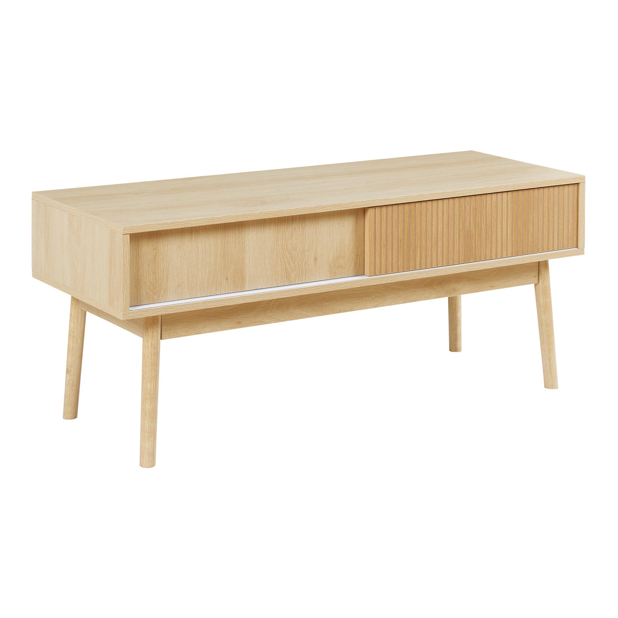 FERNSEHTISCH Landskrona - Eichefarben, Holz/Holzwerkstoff (115/48/40cm) - [en.casa]