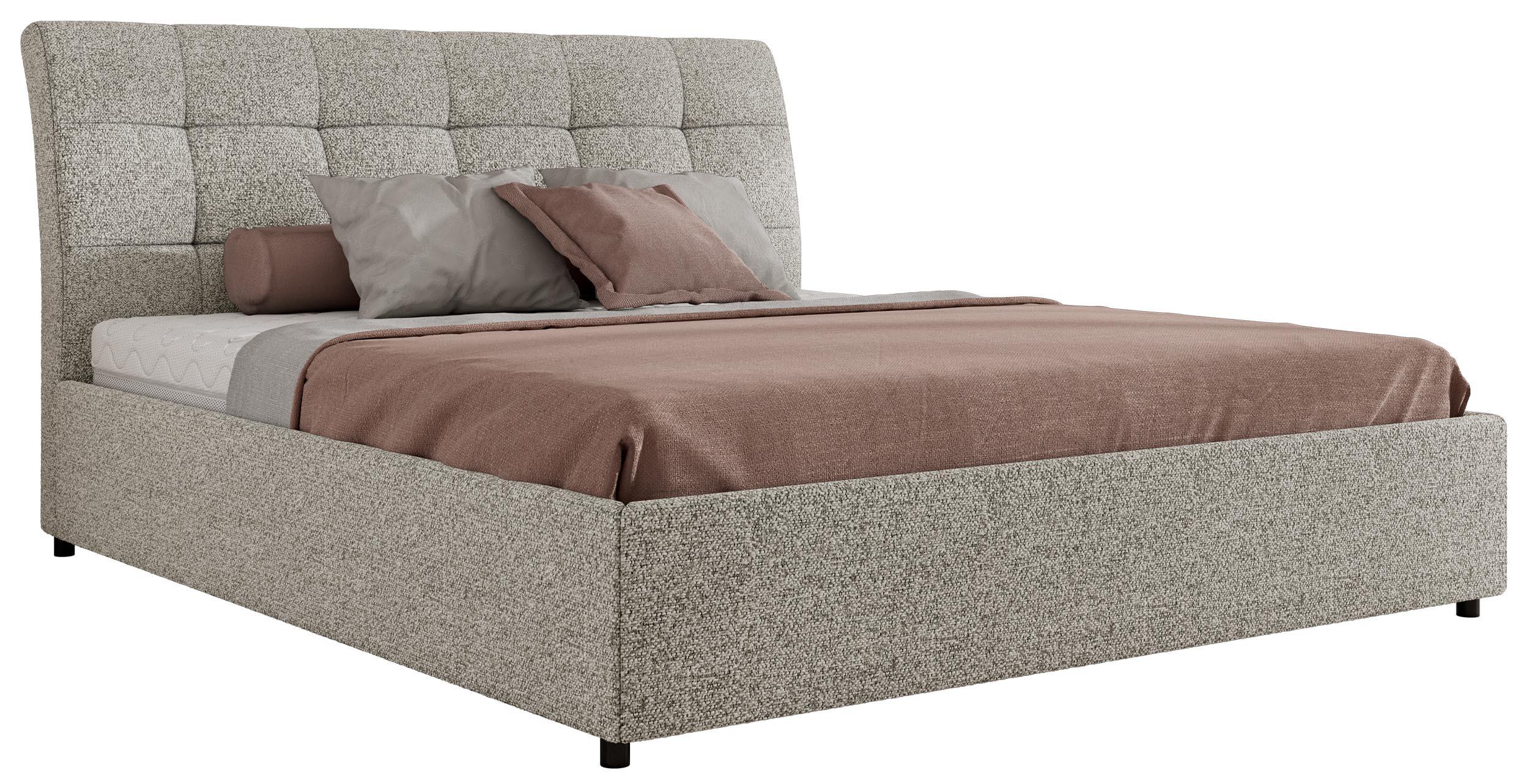 POLSTERBETT GALA CLASSIC 160/200 - Hellgrau Strukture - Pocket-Matratze - Hellgrau, Textil (160/200cm) - MKS
