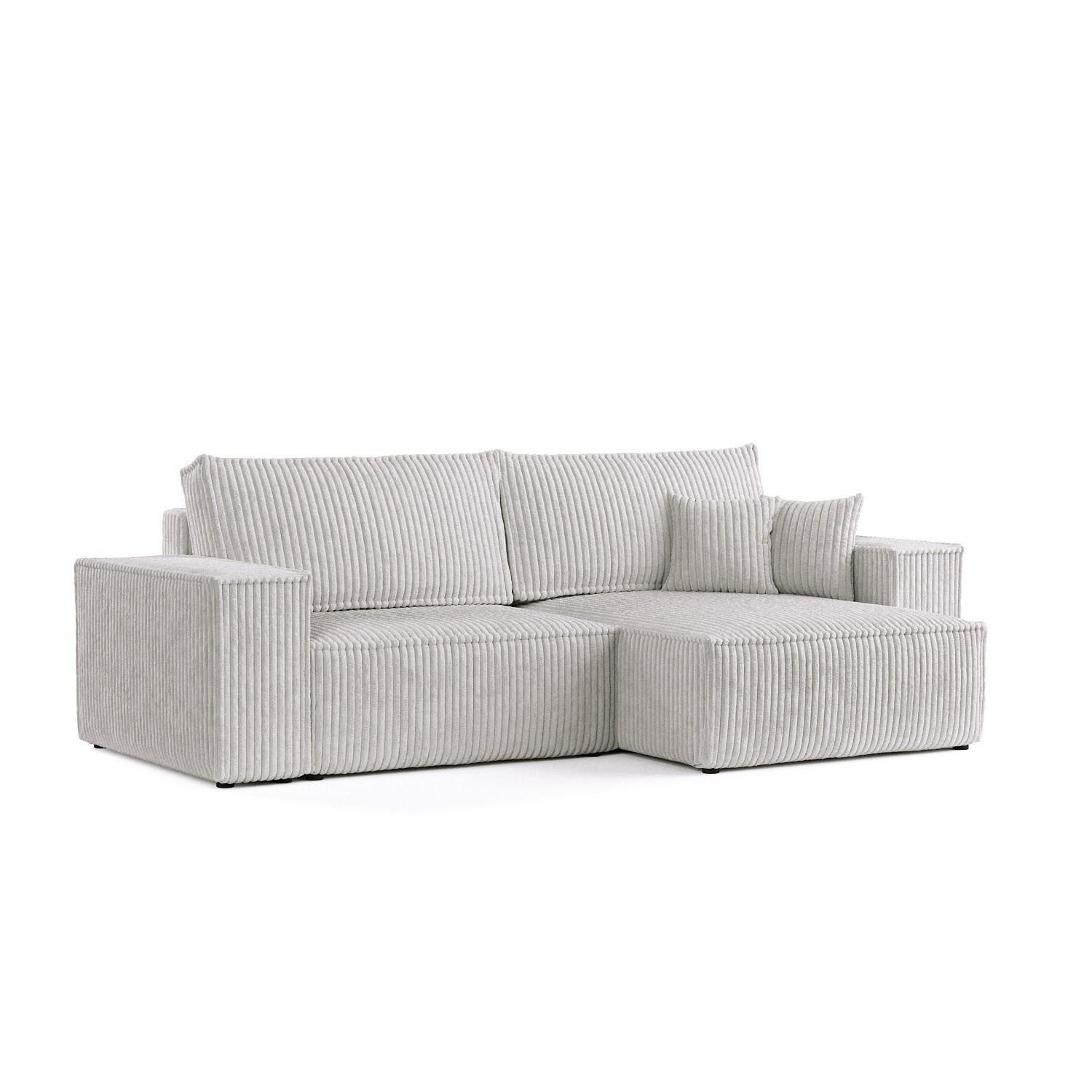 ECKSOFA CAVO mit Schlaffunktion Grau im Tilia Stoff - Schwarz/Grau, Holz/Holzwerkstoff (255/148cm) - AltaBeds
