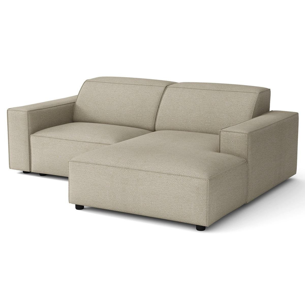 ECKSOFA Sellmo 210 cm - Taupe/Schwarz, Kunststoff/Textil (210/166cm) - Selsey