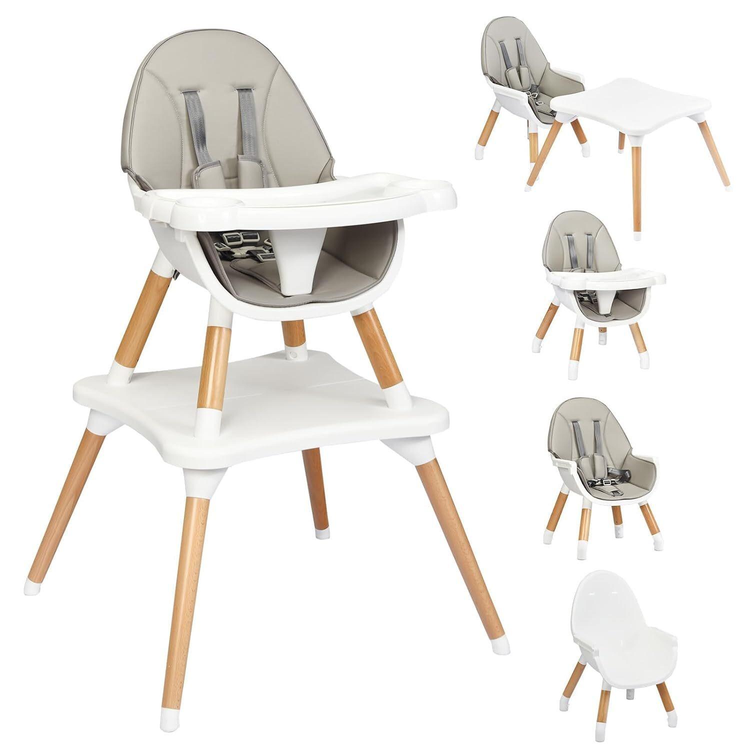 BABYHOCHSTUHL Grau - Grau, Kunststoff (62/100/62cm) - COSTWAY