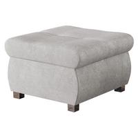 POLSTERHOCKER Orkan Klein - Silberfarben/Hellgrau, Holz/Textil (60/39/60cm) - MIRJAN24