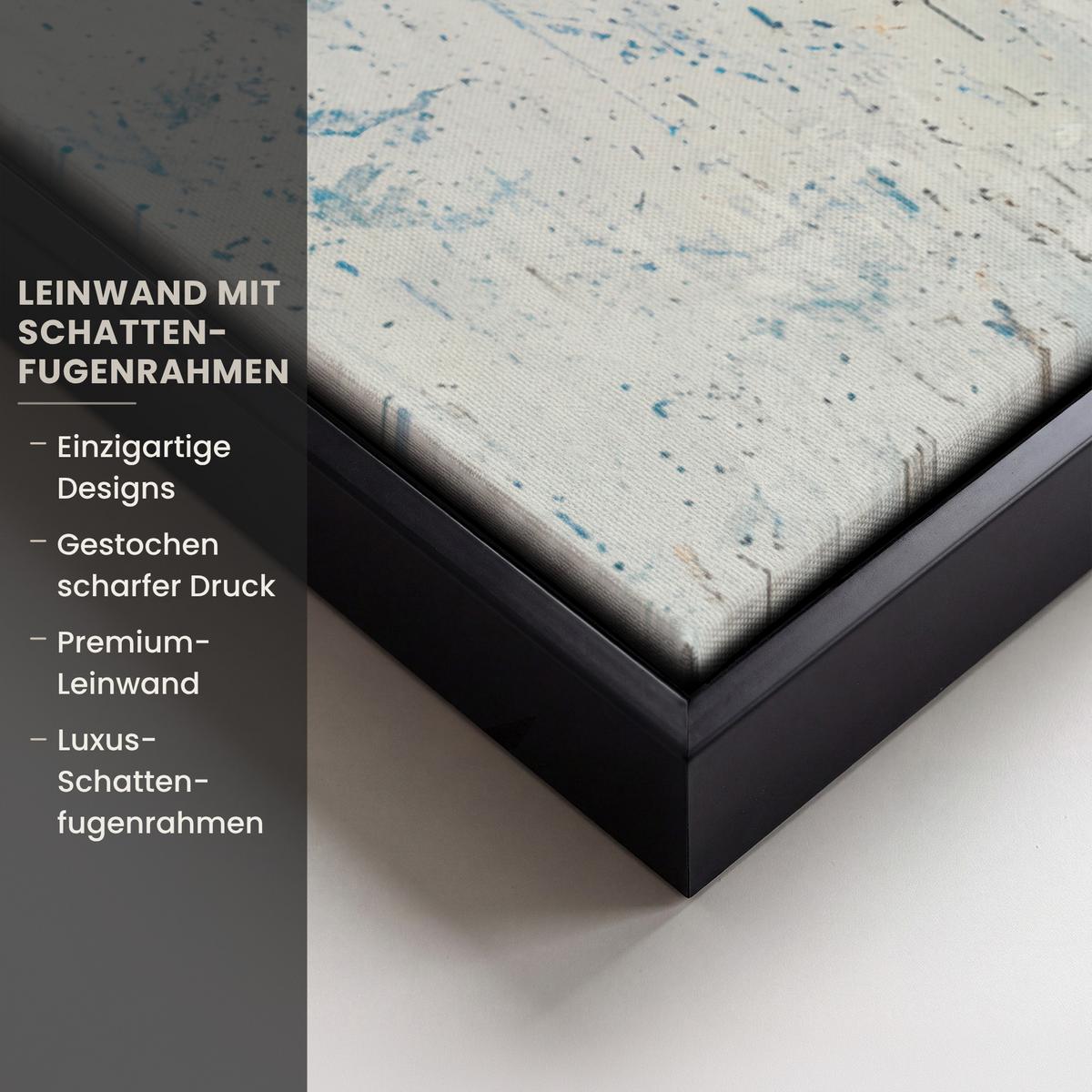 LEINWAND Bilder mit Rahmen - Hände - Herz - Straßenkunst - Graffiti - 100x70 - Multicolor, Textil (100/70cm) - MuchoWow
