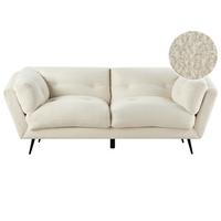 3-SITZER-SOFA Bouclé Weiß Lenvik - Weiß, Textil (210/75/90cm) - Beliani