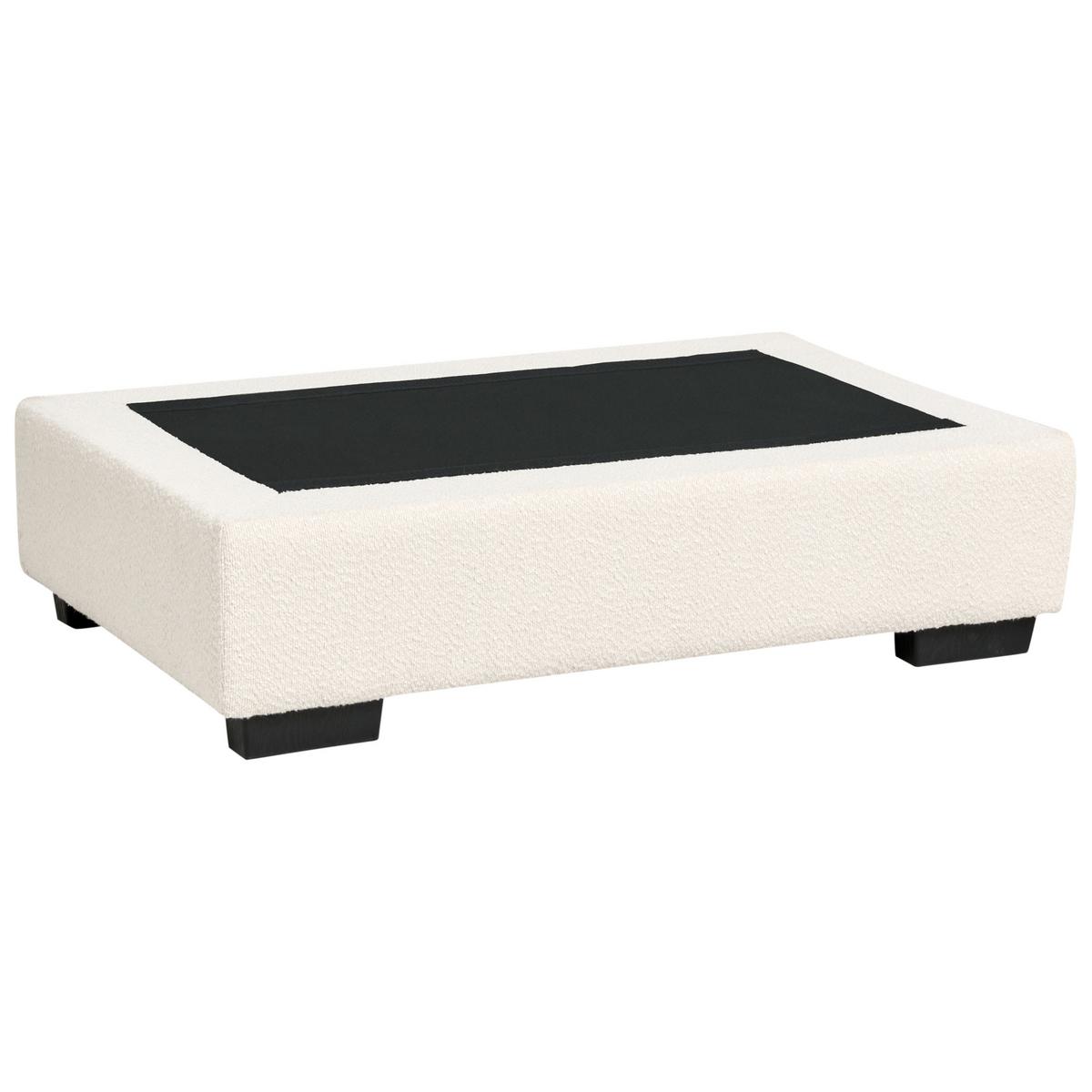 OTTOMANE Hellbeige Kolding - Beige/Schwarz, Textil (94/45/65cm) - Beliani