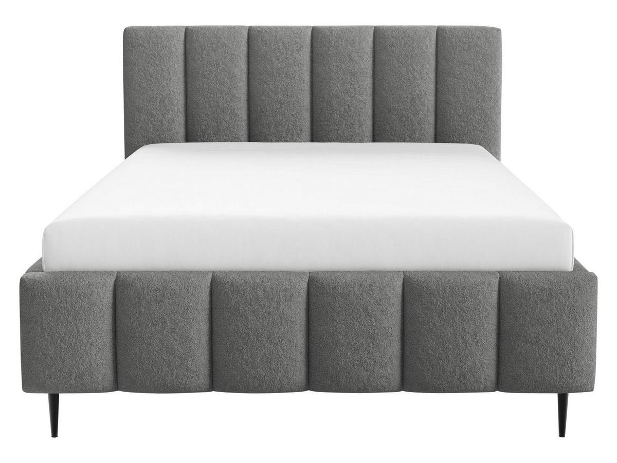 POLSTERBETT Lunaro Leg - Schwarz/Grau, Holz/Textil (160/200cm) - MIRJAN24