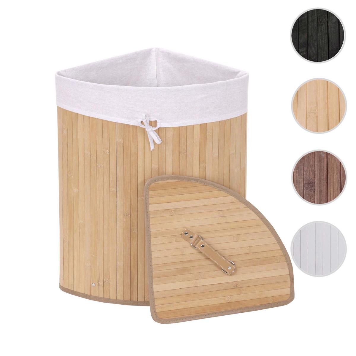 ECKWÄSCHEKORB Beige, Cremeweiß - Beige/Creme, Holz (48/61/35cm) - MCW