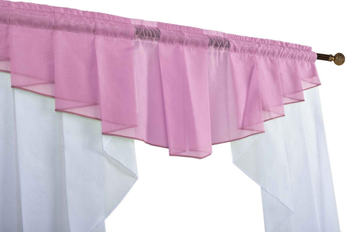 SCHEIBENGARDINE MEIßEN 100x100 cm Rosa - Rosa, Textil (100/100cm) - Gardinenbox