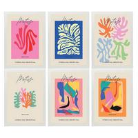 POSTER Set Mit 6 Illustrationen Von Henri Matisse A3 Weißer Rahmen - Weiß, Papier (29/3cm) - Nacnic