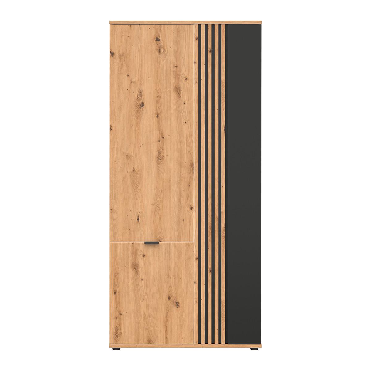 SCHRANK 3 Türen Ezra Holz - Braun, Holzwerkstoff (90/195/56cm) - Petits-meubles