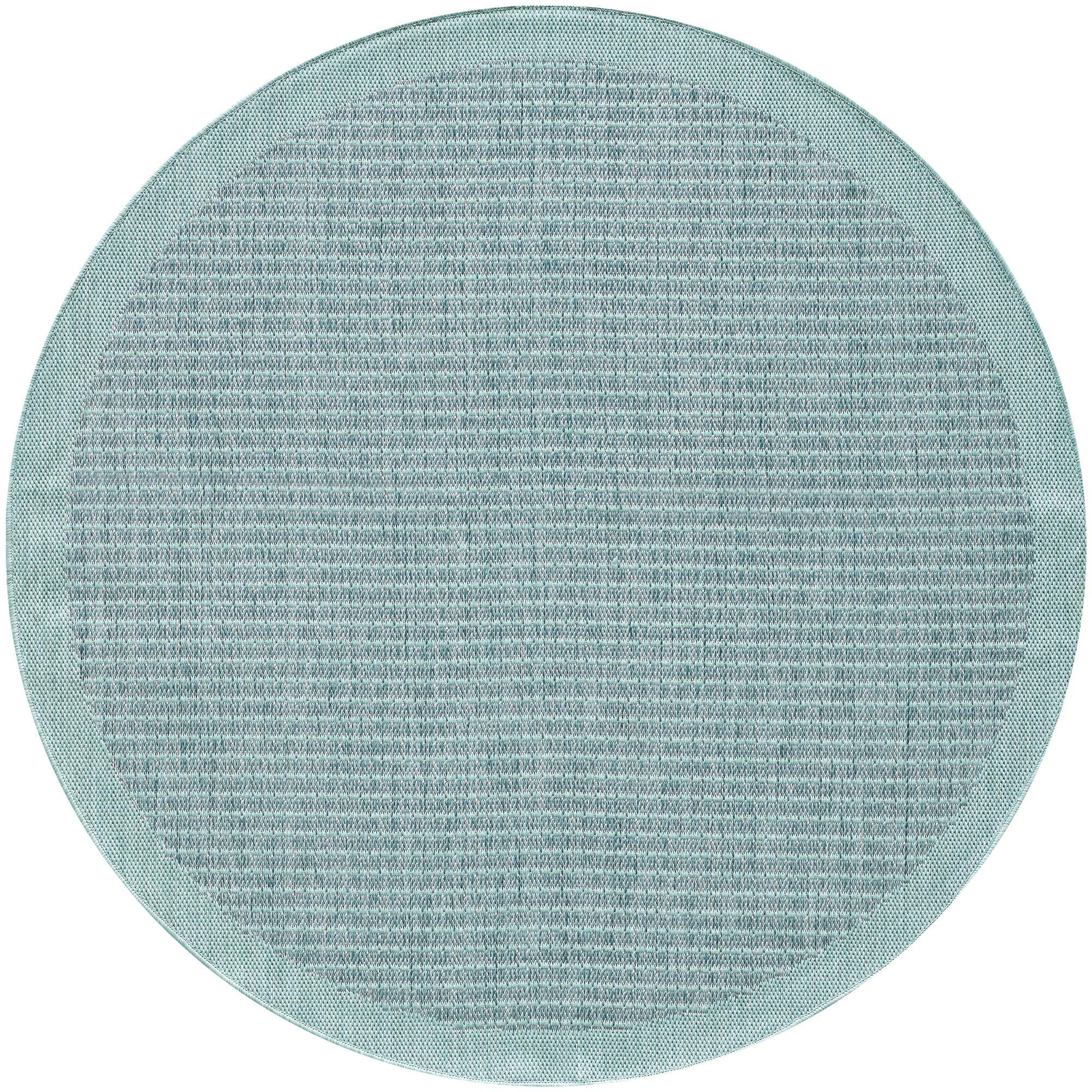 TEPPICH Outdoor DAFNE in Blau, einfarbig, Ø 160 cm - Blau, Textil (160/160cm) - KADIMA DESIGN