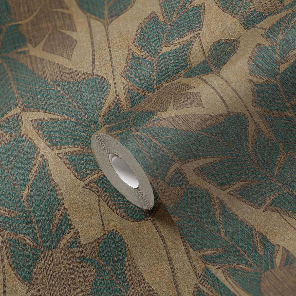 VLIESTAPETE Grün 53/1005 cm - Grün, Textil (53/1cm) - KUNSTLOFT