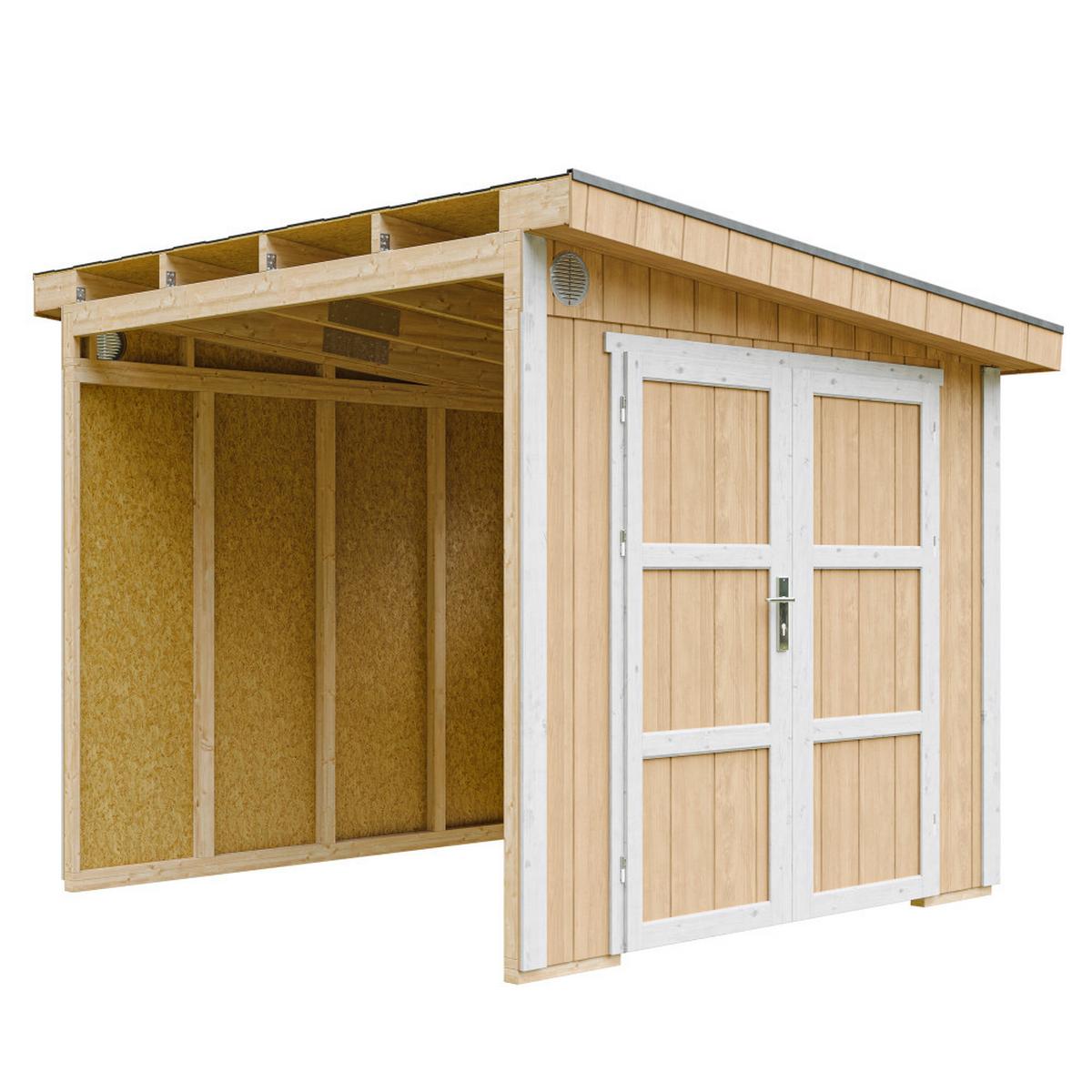 GARTENHAUS 5,9 m² - H231x248x294 cm - Ohne Boden und Seitenwand – M938B-HARVEST HONEY - Gelb, Holz (236/231/250cm) - Timbela