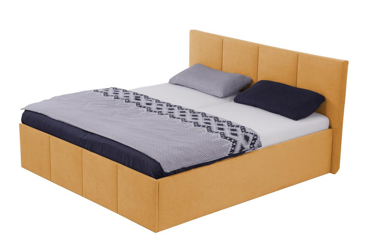 POLSTERBETT Dalas Gold 160 x 200 x 40 cm Bettkasten Mit hochwertiger Matratze H2 (bis 100 kg) und Lattenrost - Goldfarben, Holz (160/200cm) - Halmon Schlafkomfort Betten 