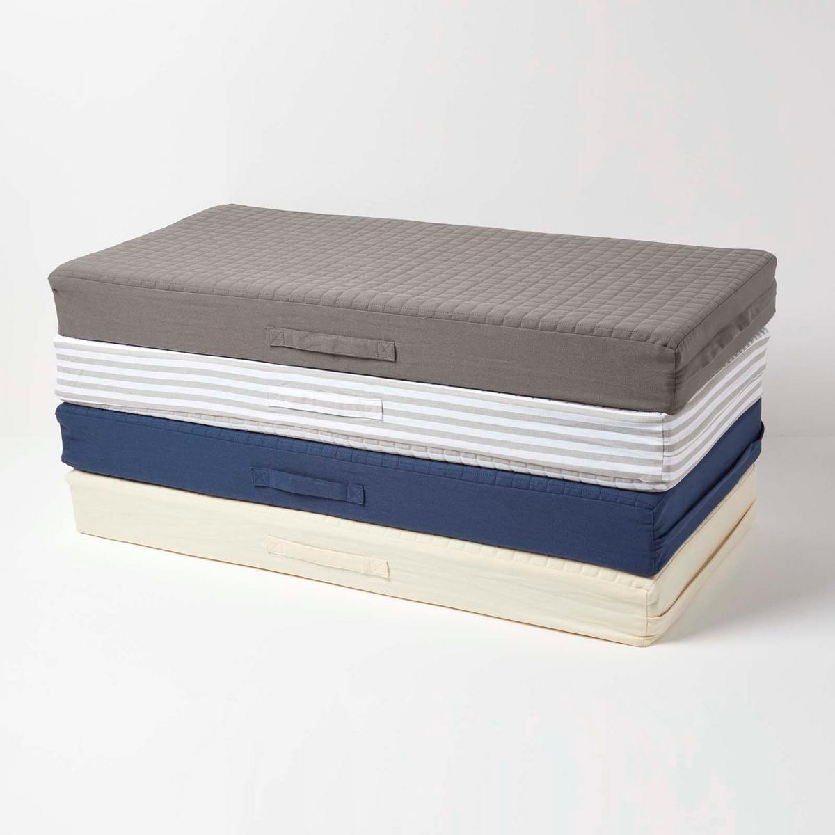 SITZKISSEN-BEZUG für Sofa-Auflage 100/50/10 cm, Baumwolle - Grau, Textil (100/50/10cm) - Homescapes