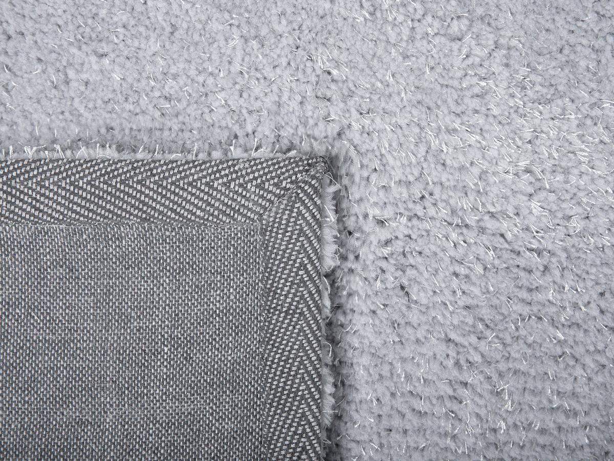 SHAGGY-TEPPICH Demre 140/140 cm - Grau, Kunststoff (140/140cm) - Beliani