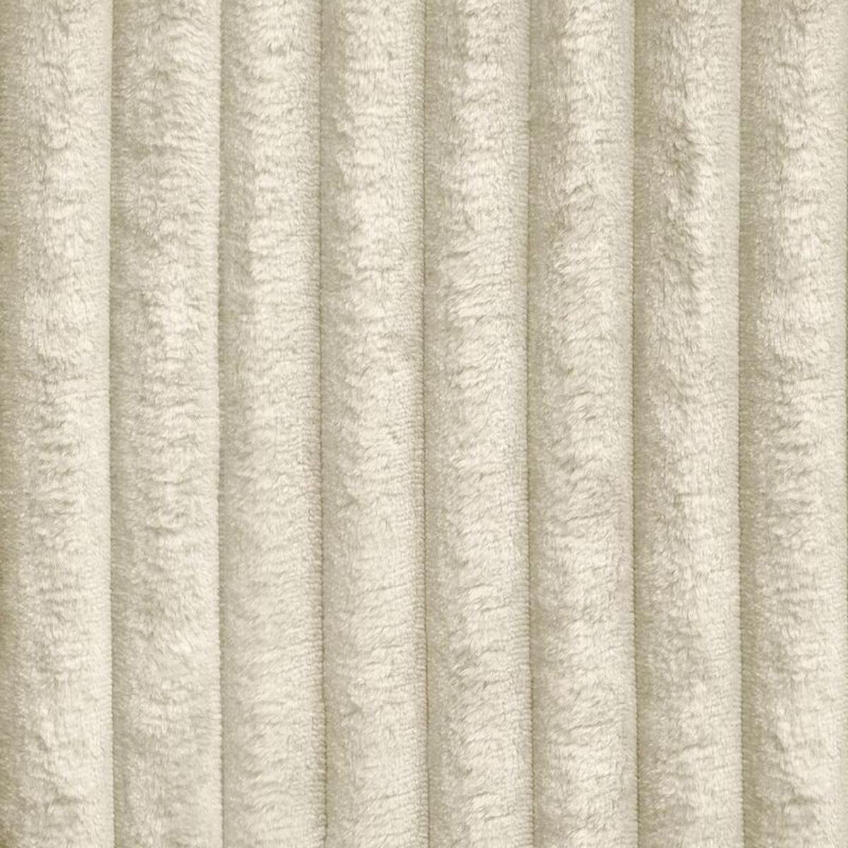 ECKSOFA VALTINO Creme Kordstoff mit Schlaffunktion - Creme, Holz (275/148cm) - MASSENO