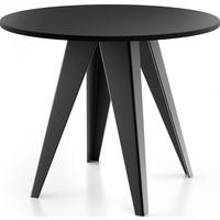 ESSTISCH Glory runder ausziehbarer, Schwarz 100-140/100/76 cm - Schwarz, Holzwerkstoff/Metall (100/140/76cm) - WFL GROUP