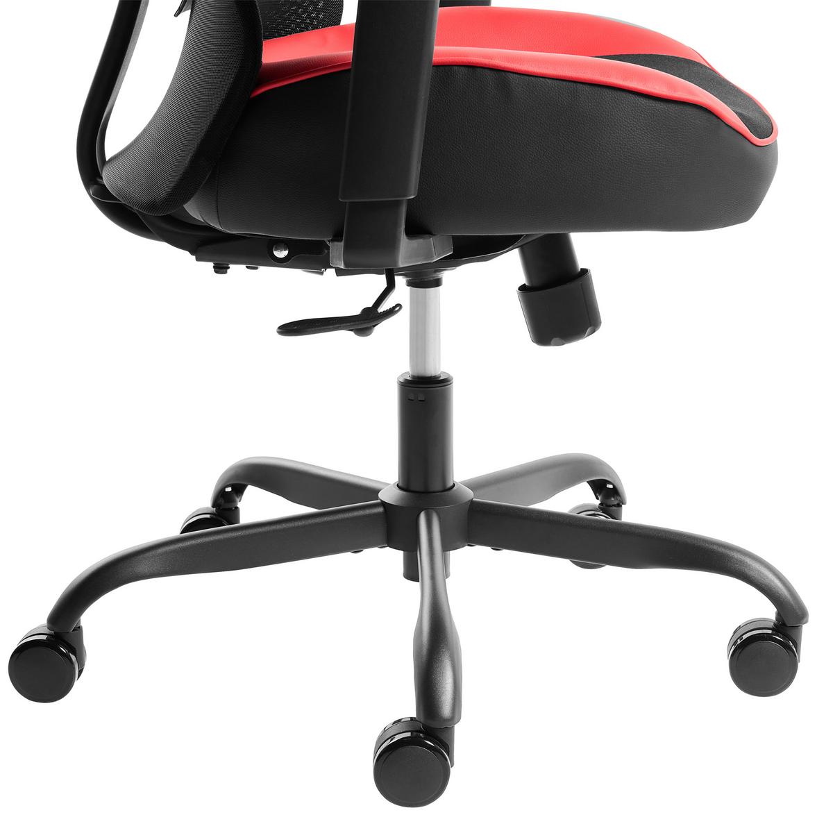 BÜROSTUHL Rot Stryke - Rot/Schwarz, Kunststoff/Textil (70/115/70cm) - Beliani
