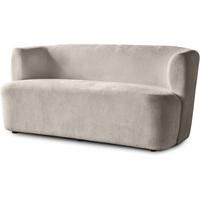 2-SITZER SOFA Nori cappuccino velour - Schwarz/Cappuccino, Kunststoff/Textil (150/68/72cm) - Beautysofa