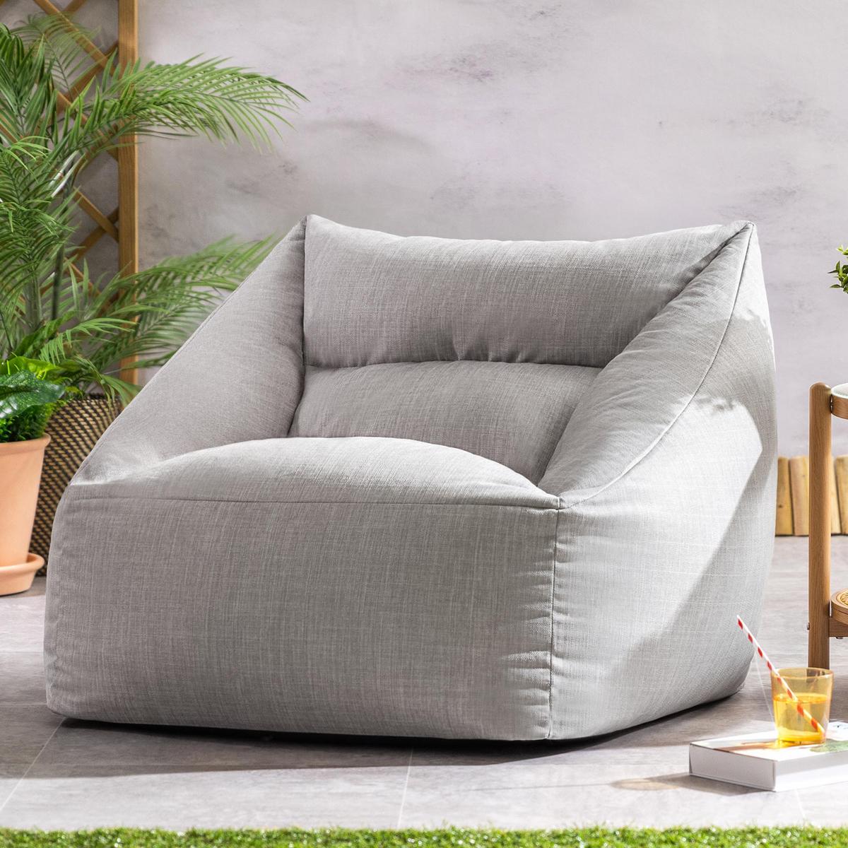 SITZSACK Outdoor-Sessel Natalia - Grau, Textil (97/35/84cm) - icon