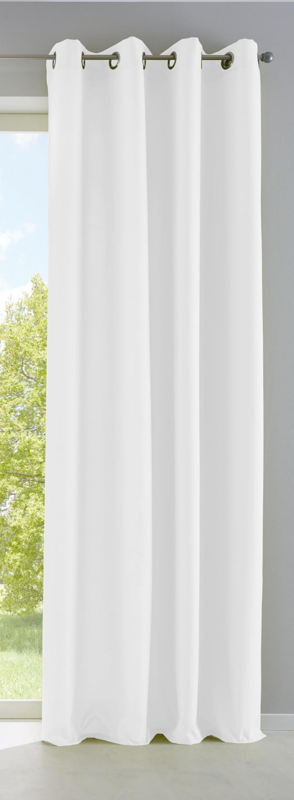VORHANG PALERMO HxB 225x140 cm Weiß - Weiß, Textil (140/225/1cm) - Gardinenbox