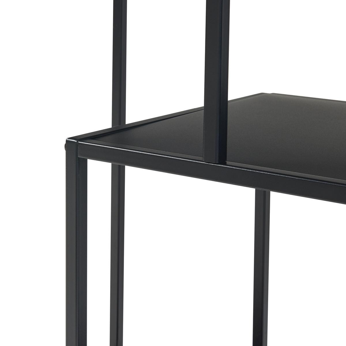 BÜCHERREGAL Reisjärvi - Schwarz, Metall (75/115/35cm) - [en.casa]