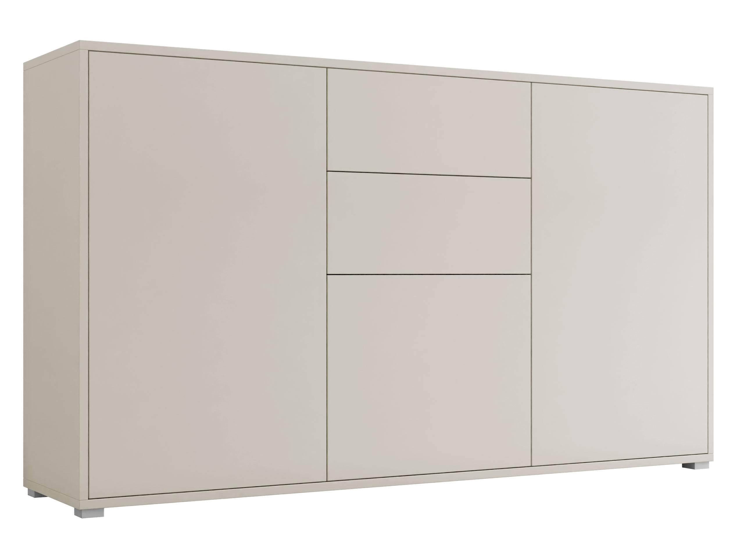 KOMMODE Gesita K3D2SZ - Kaschmir/Silberfarben, Holzwerkstoff/Kunststoff (141/93/41cm) - MIRJAN24