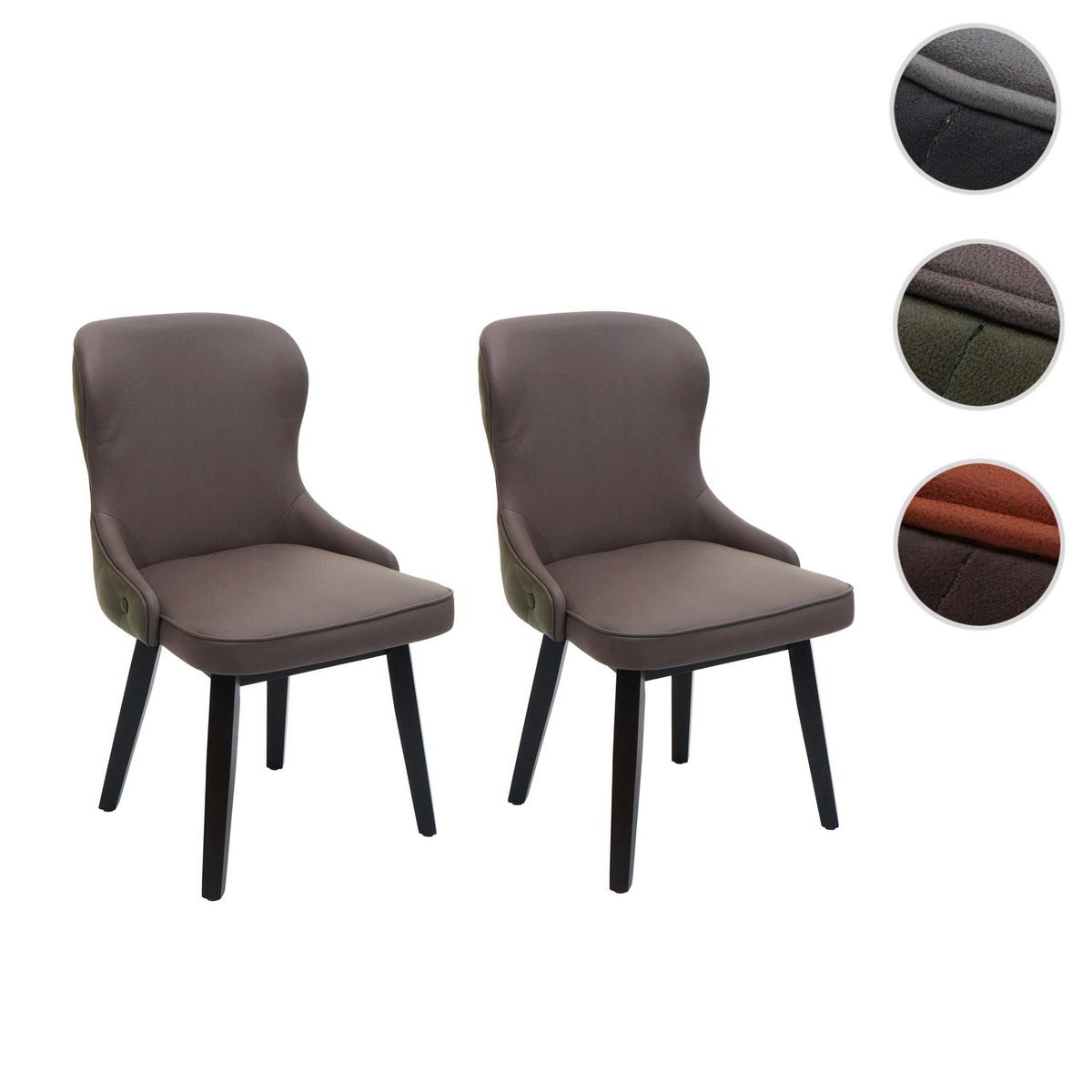 ESSZIMMERSTUHL Dunkelgrün, Grau 2er-Set - Dunkelgrün/Grau, Textil (53/86/53cm) - MCW