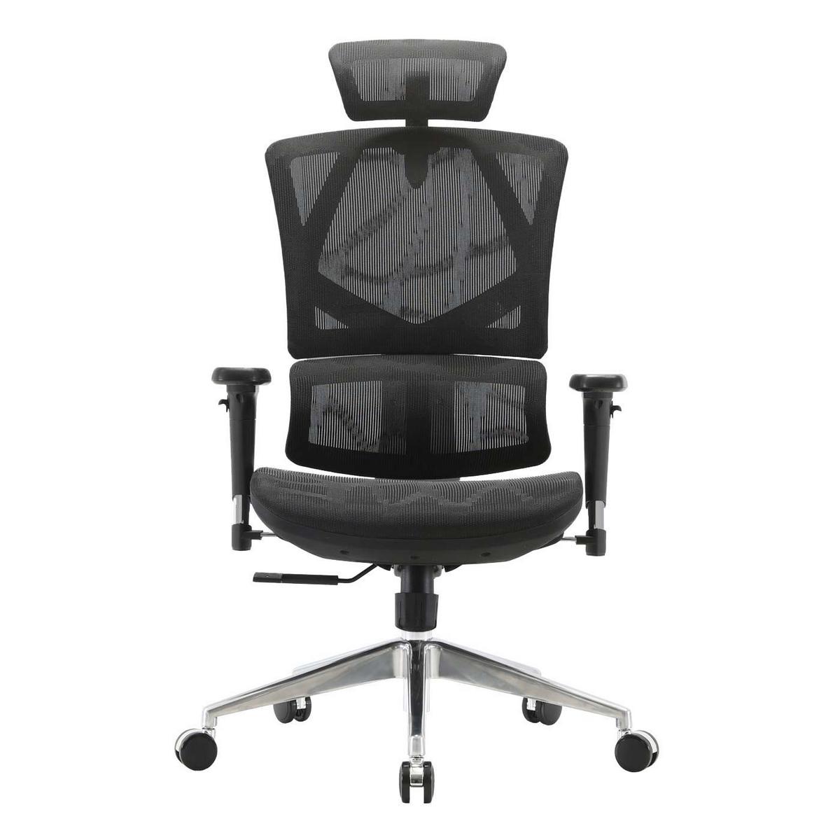 BÜROSTUHL MESH Schwarz - Schwarz, Textil (66/136/95cm) - SIHOO