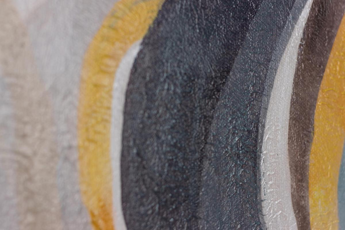 ACRYLBILD HANDGEMALT 40/40 cm - Beige/Grau, Holz/Textil (40/40cm) - KUNSTLOFT