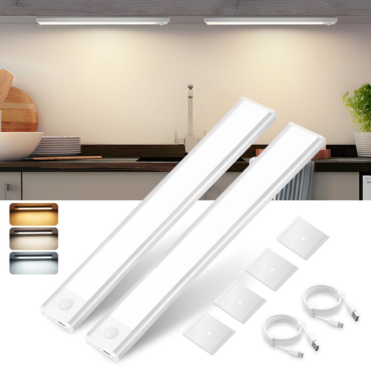 SCHRANKLEUCHTE LED Glanzflügel 4/1/30 cm (2er-set) - Silberfarben, Metall (30/4/1cm) - ZMH