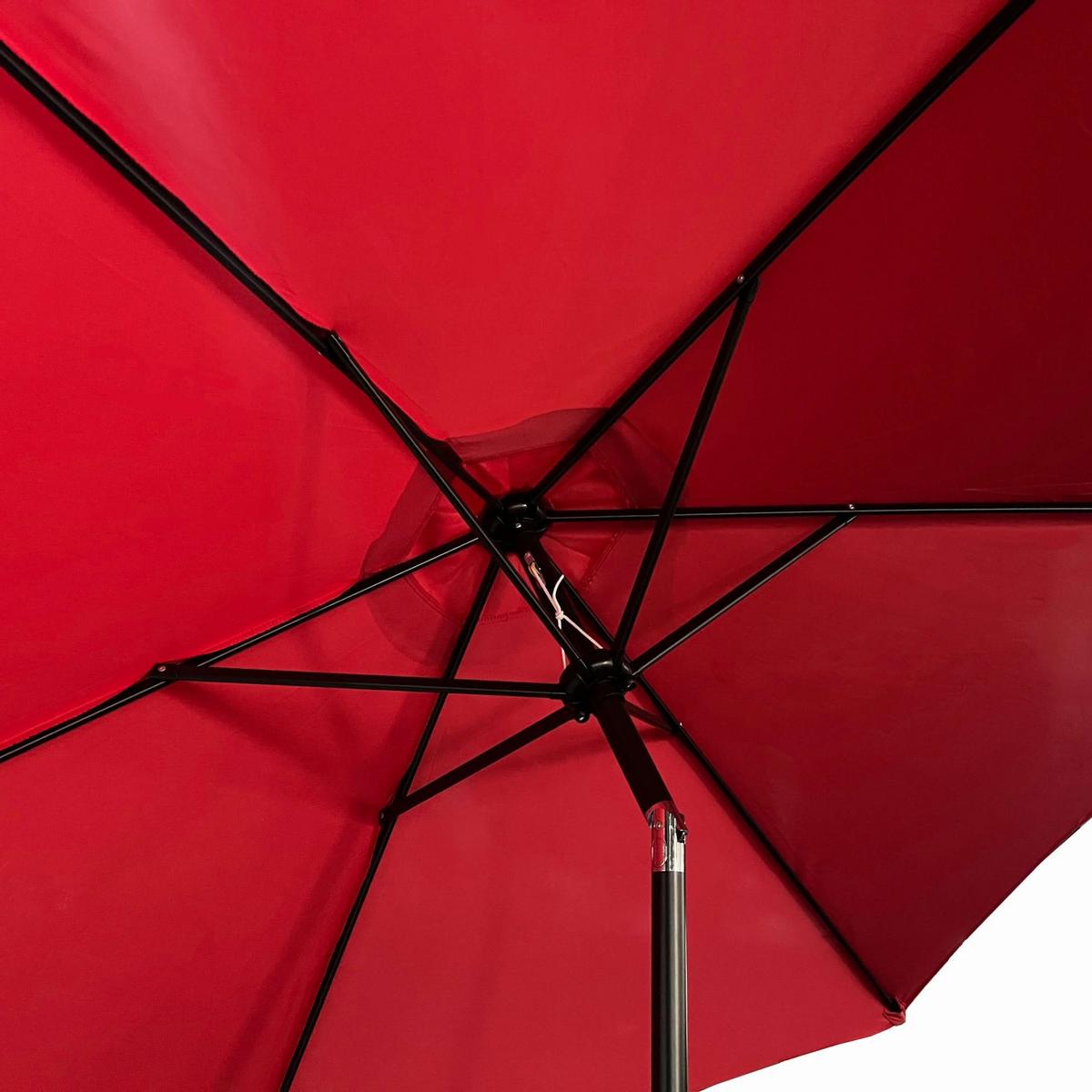 GARTENSCHIRM Rot 270/235/270 - Rot, Textil/Metall (270/270cm) - RAUMHIRSCH FURNITURE