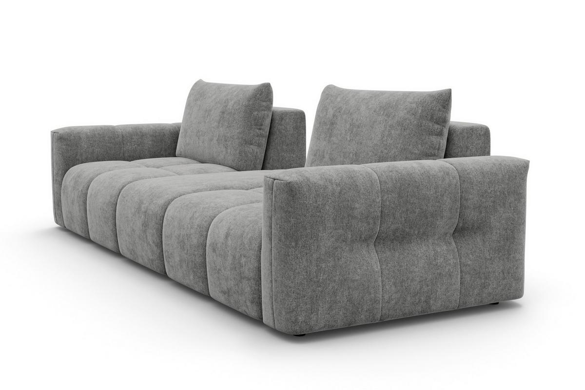 SOFA VERONA 4-Sitzer, Grau - Schwarz/Grau, Holz/Textil (282/83/110cm) - Courtois Laville