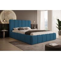 POLSTERBETT Vilo 180x200 mit Bettkasten und Stabilem Metallgestell - Blau, Textil (180/200cm) - Storez24
