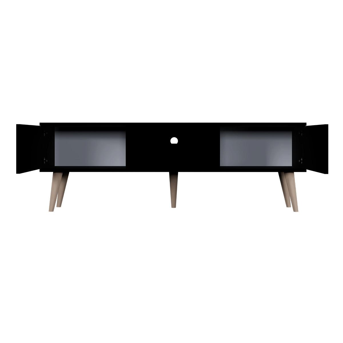 TV-MÖBEL Toronto Schwarz - Schwarz, Holzwerkstoff (160/55/35cm) - Petits-meubles