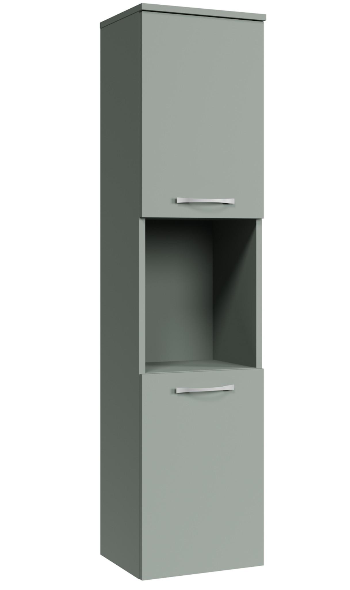 BADEZIMMERSCHRANK Montreal mit 2 Türen Grün Matt - 30 x 30 x 130 cm - Grün, Holz (30/131/30cm) - Badplaats