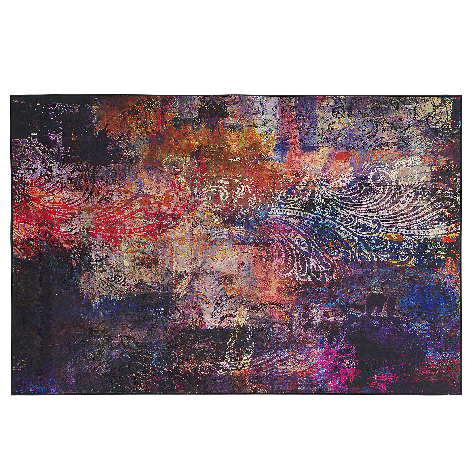 KURZFLOR-TEPPICH Mardin 200/140 cm - Multicolor, Kunststoff (140/200cm) - Beliani