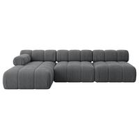 ECKSOFA modulares Sofa Razon-L2 - 285x160x70 cm Dunkelgrau Cord - Dunkelgrau, Holzwerkstoff/Textil (285/160cm) - ALTDECOR