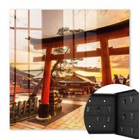 SCHLÜSSELBOX Schwarz 30x30 cm- Türöffnung nach rechts - Japanisches Tor - Orange, Metall (30/30/5cm) - TULUP